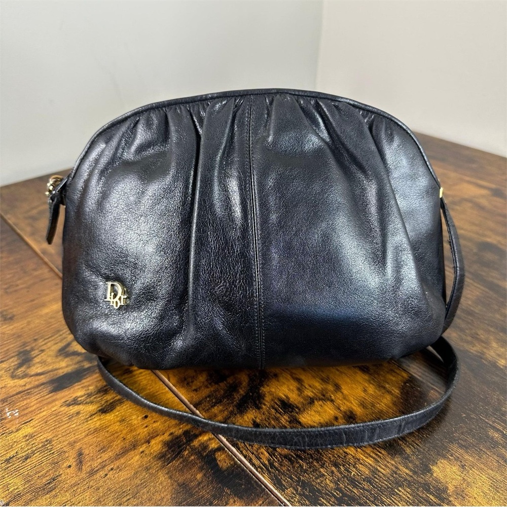 Vintage Dior Black Leather Bag